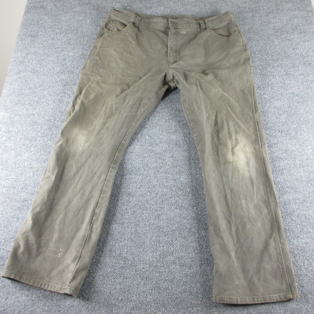 Dickies Pants Mens 40x31 Green Stretch Canvas Carpenter Workwear Pockets